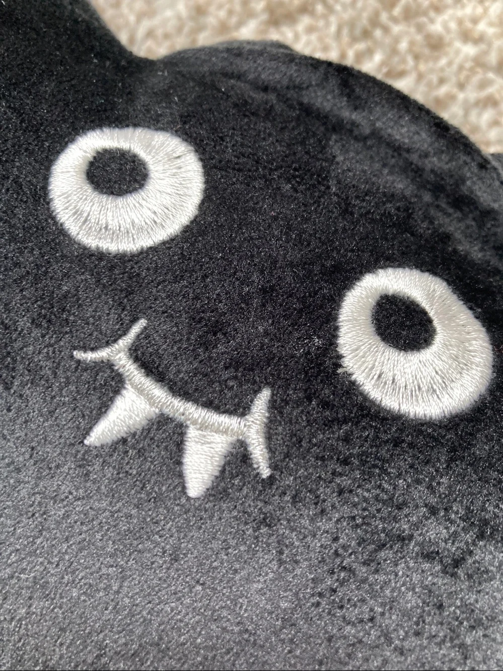 NOVOGRATZ BLACK BAT PILLOW Halloween goth vampire decor
